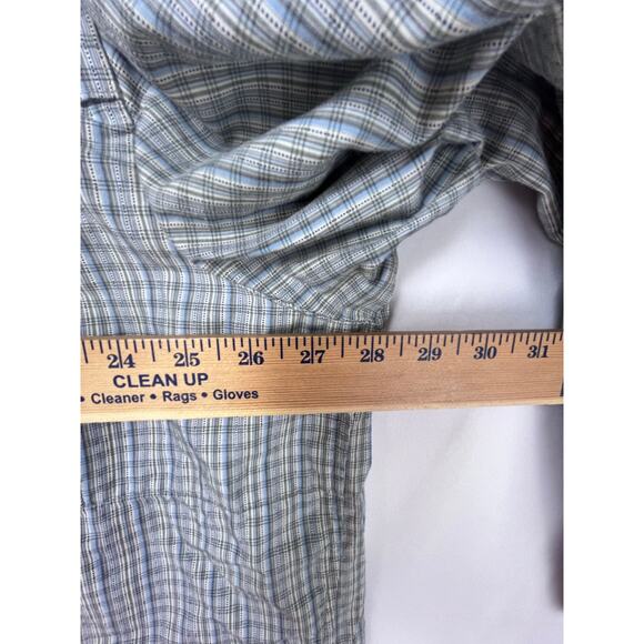 REI Men Blue/Gray Size 2XL Plaid UPF 50+ Button Up Long Sleeve Athleisure Shirt - Picture 8 of 10